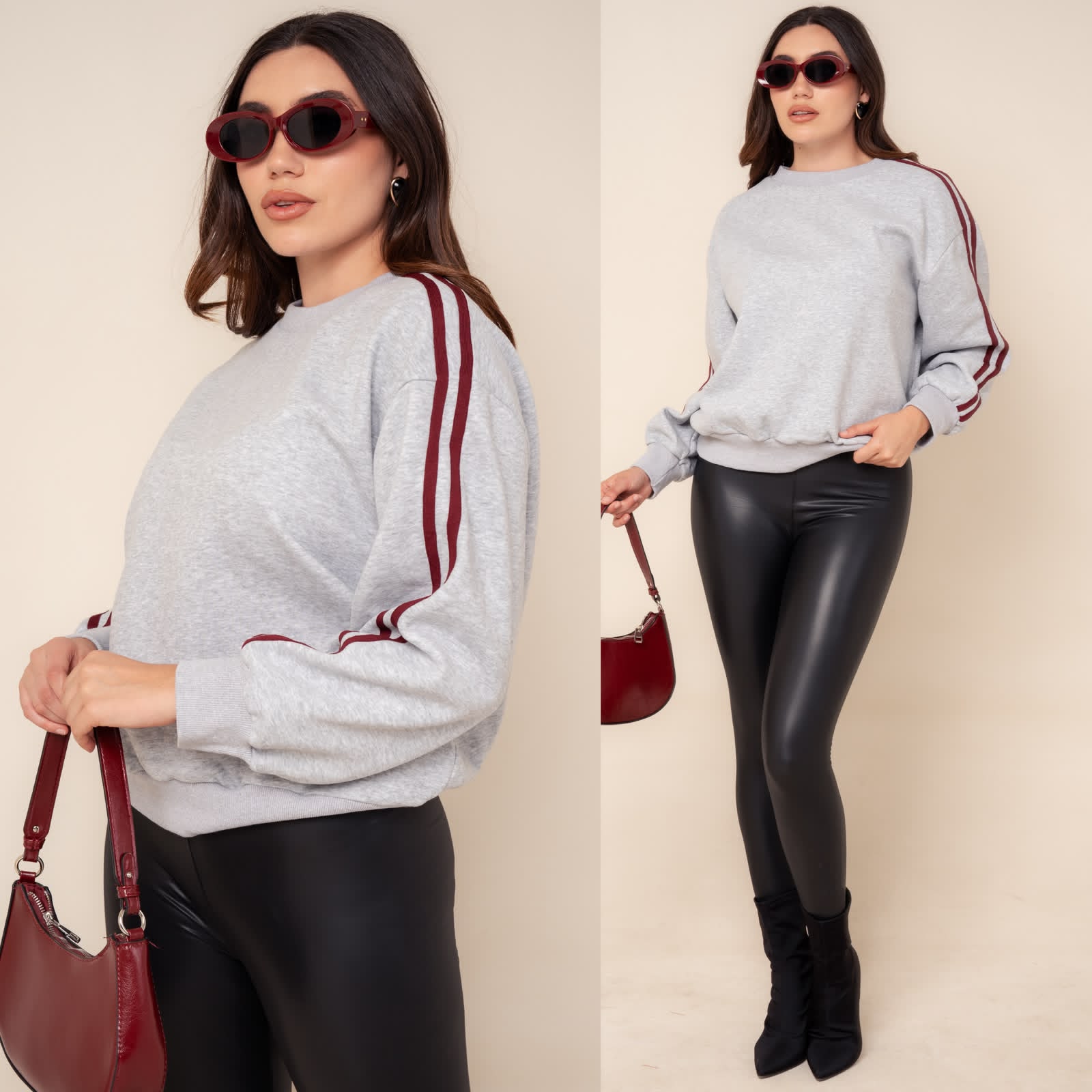 Sudadera con detalle de líneas 4572