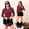 Suéter cuello tipo polo 4657