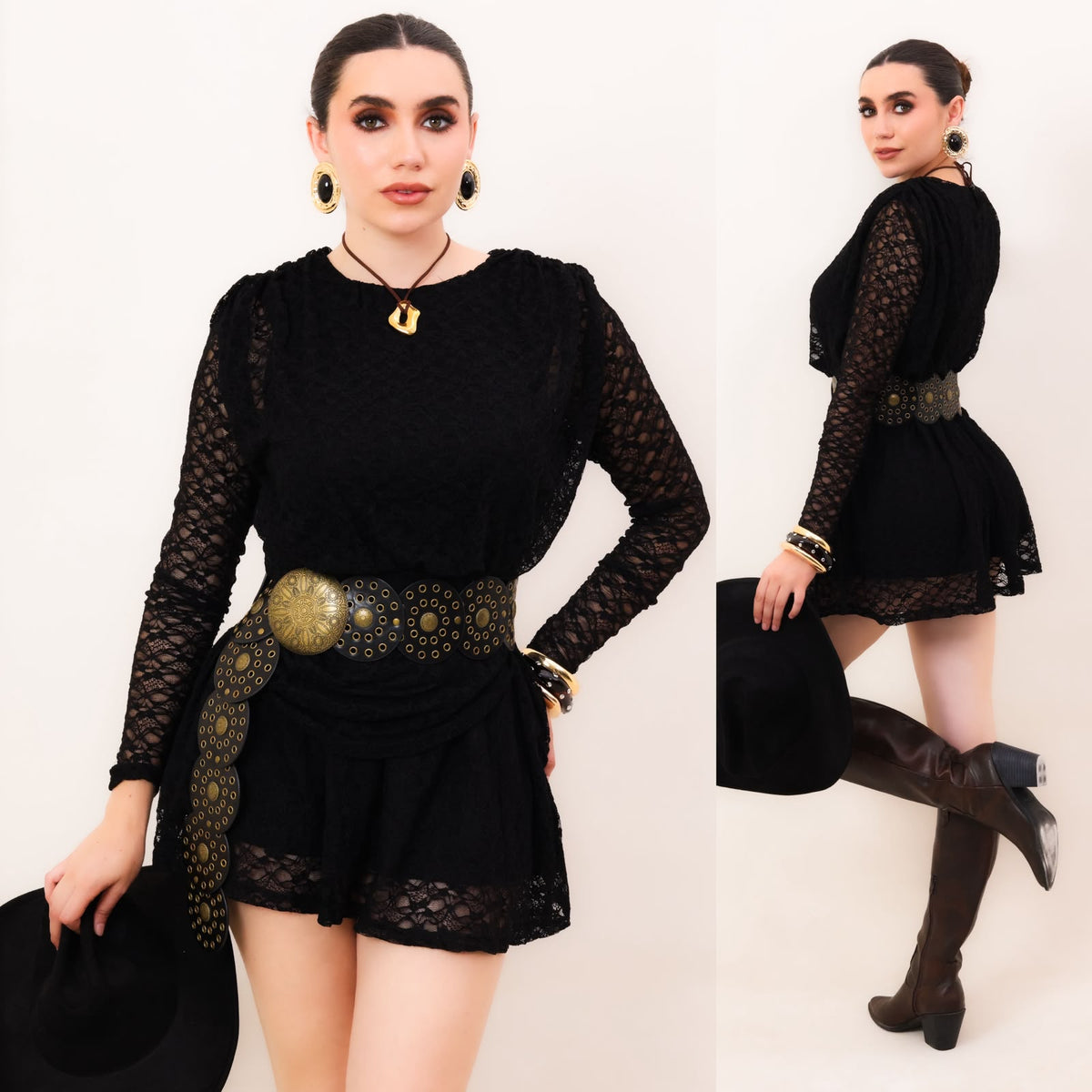 Vestido encaje 4613