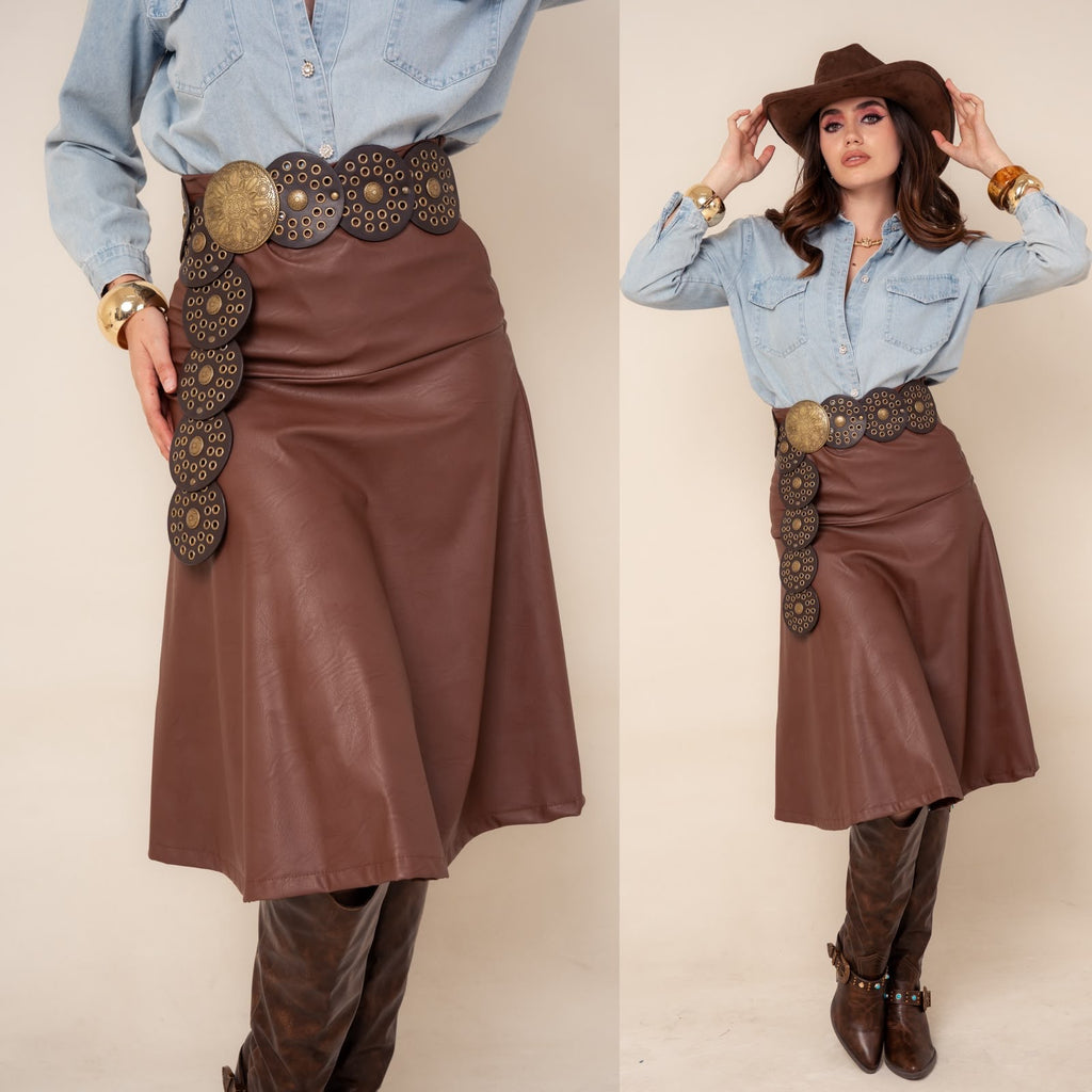 Falda vinil larga 4598