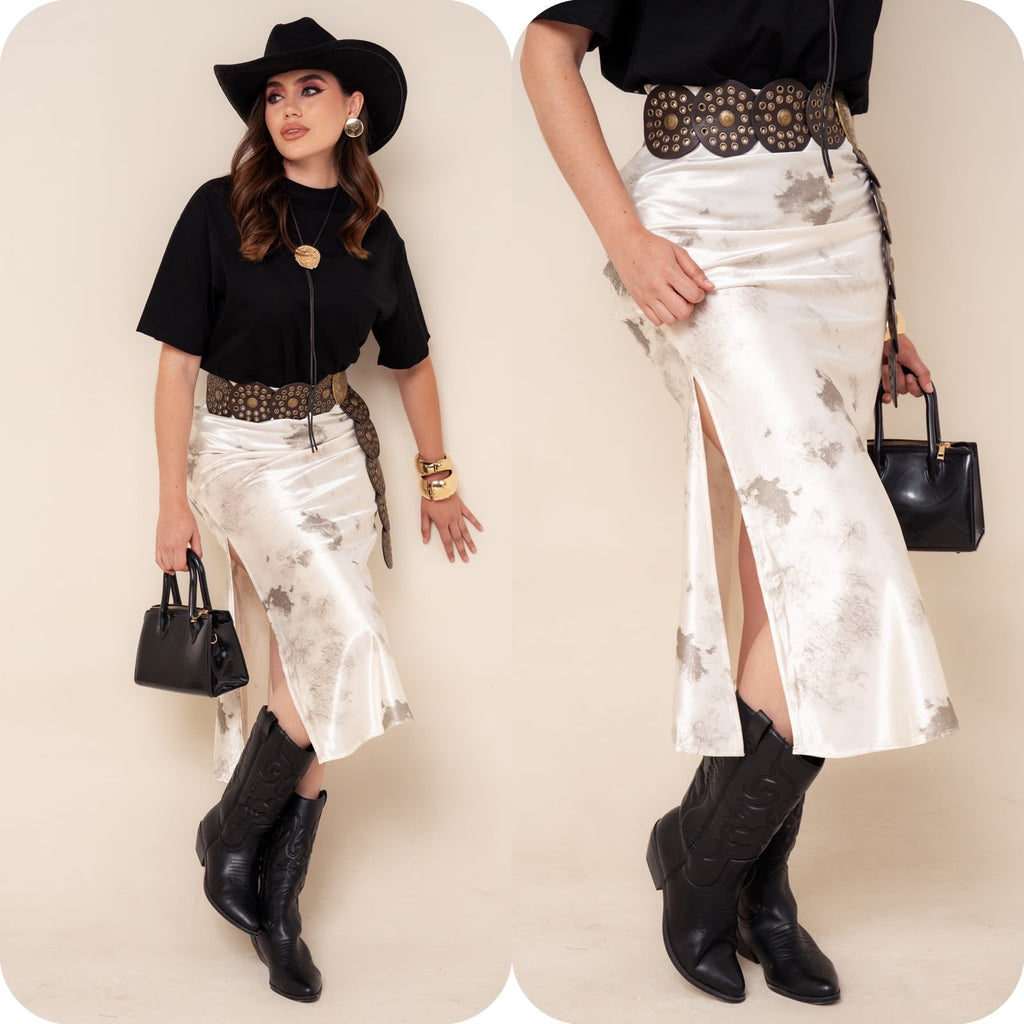 Falda satin 4575