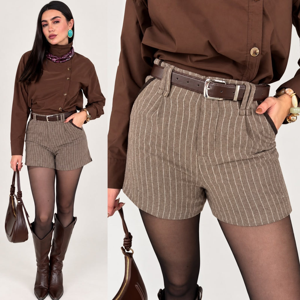 Short estampado de rayas 4726