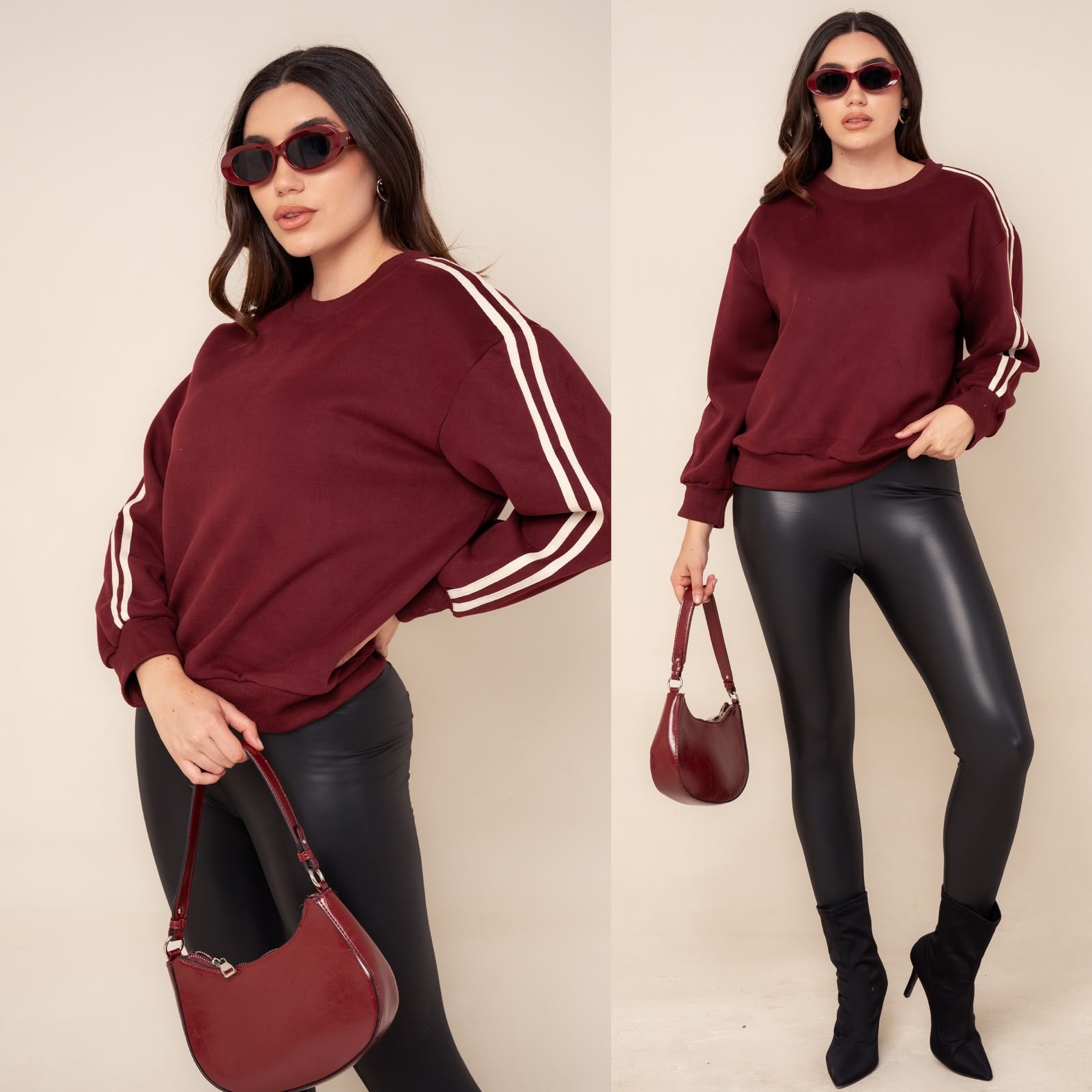 Sudadera con detalle de líneas 4572