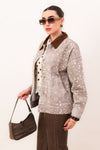 Chamarra de mezclilla animal print