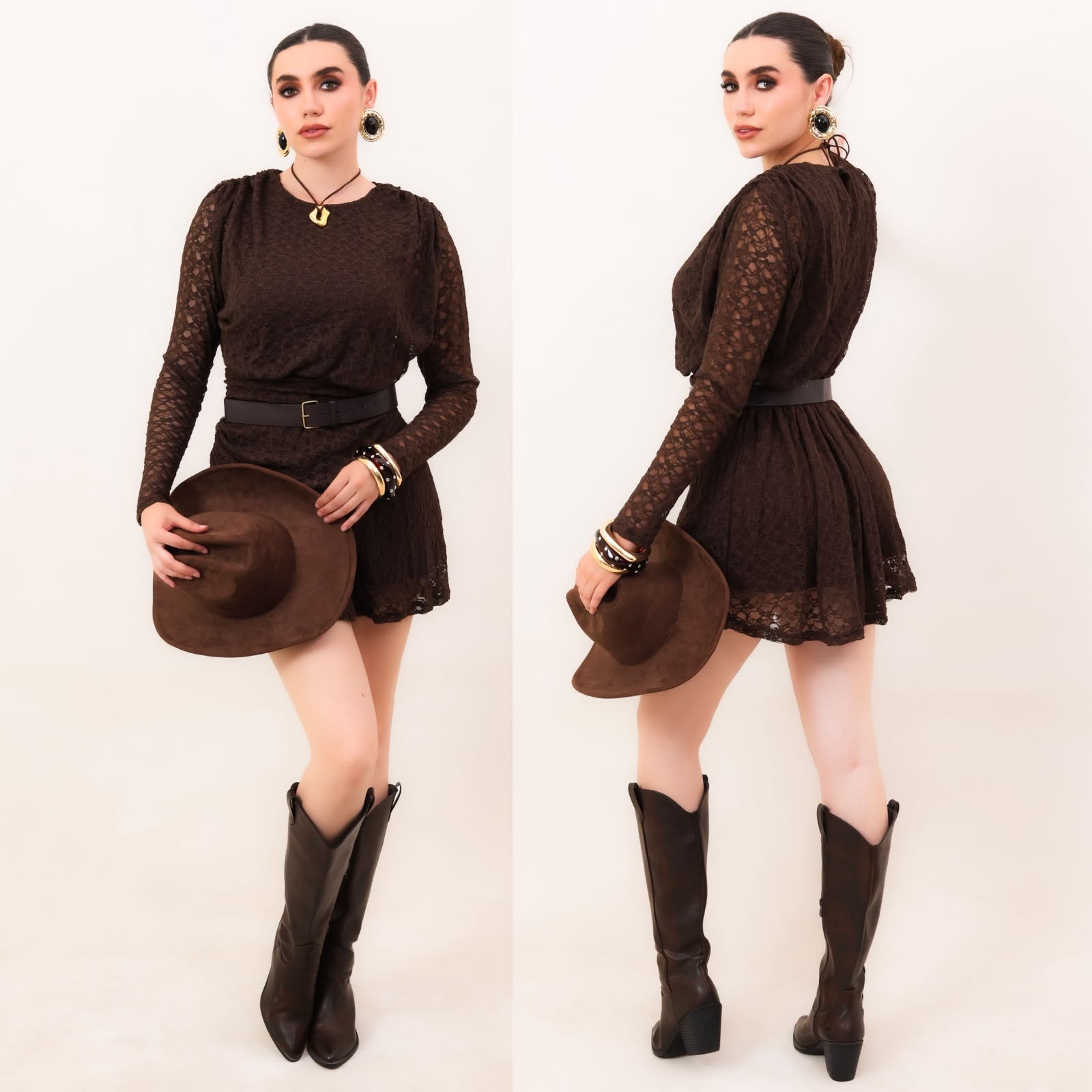 Vestido encaje 4613