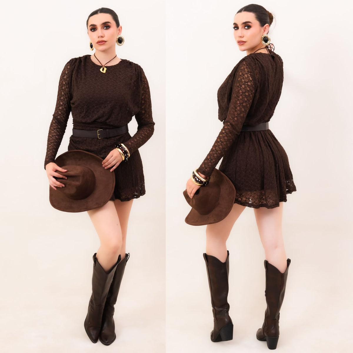 Vestido encaje 4613