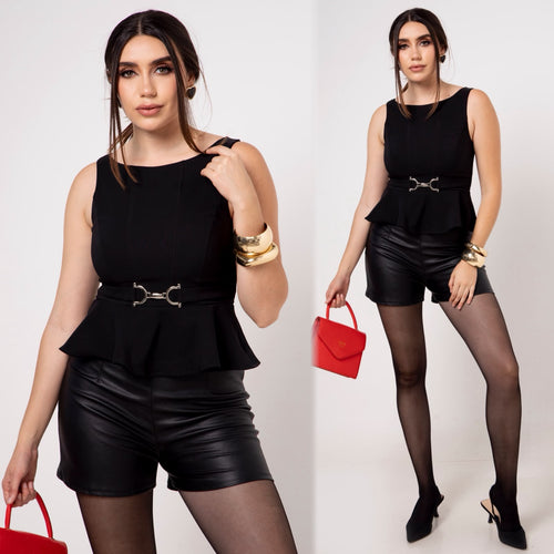 Blusa corte peplum 4504