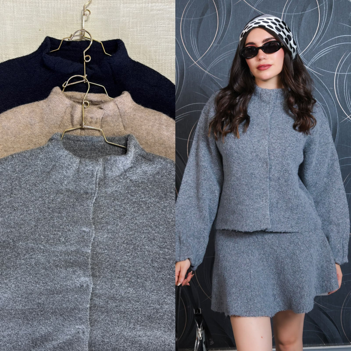 Conjunto de falda tejido 4764