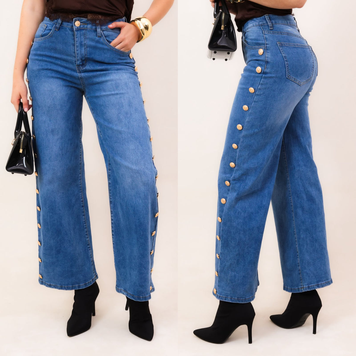 Pantalón con detalle a los lados 4624