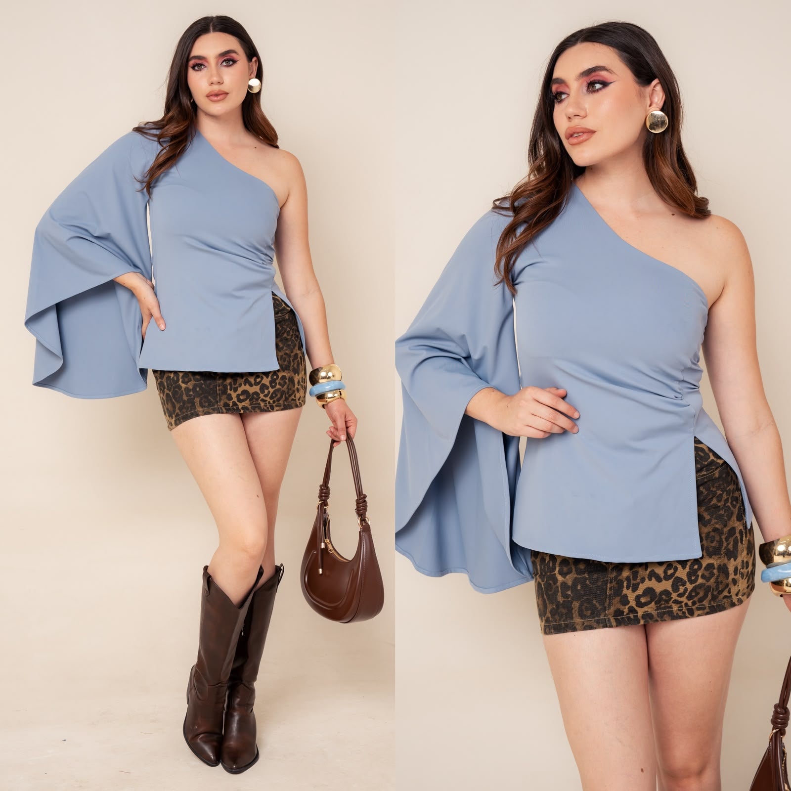 Blusa una manga 4554