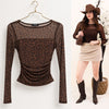Blusa mesh animal print