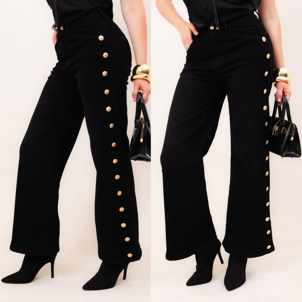 Pantalón con detalle a los lados 4624