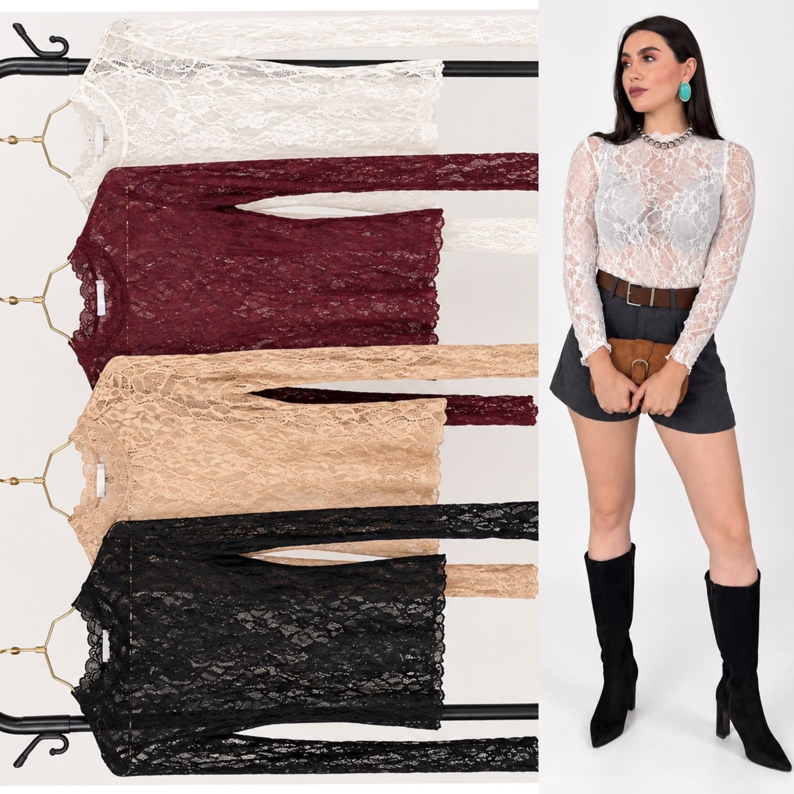 Blusa de encaje 4720