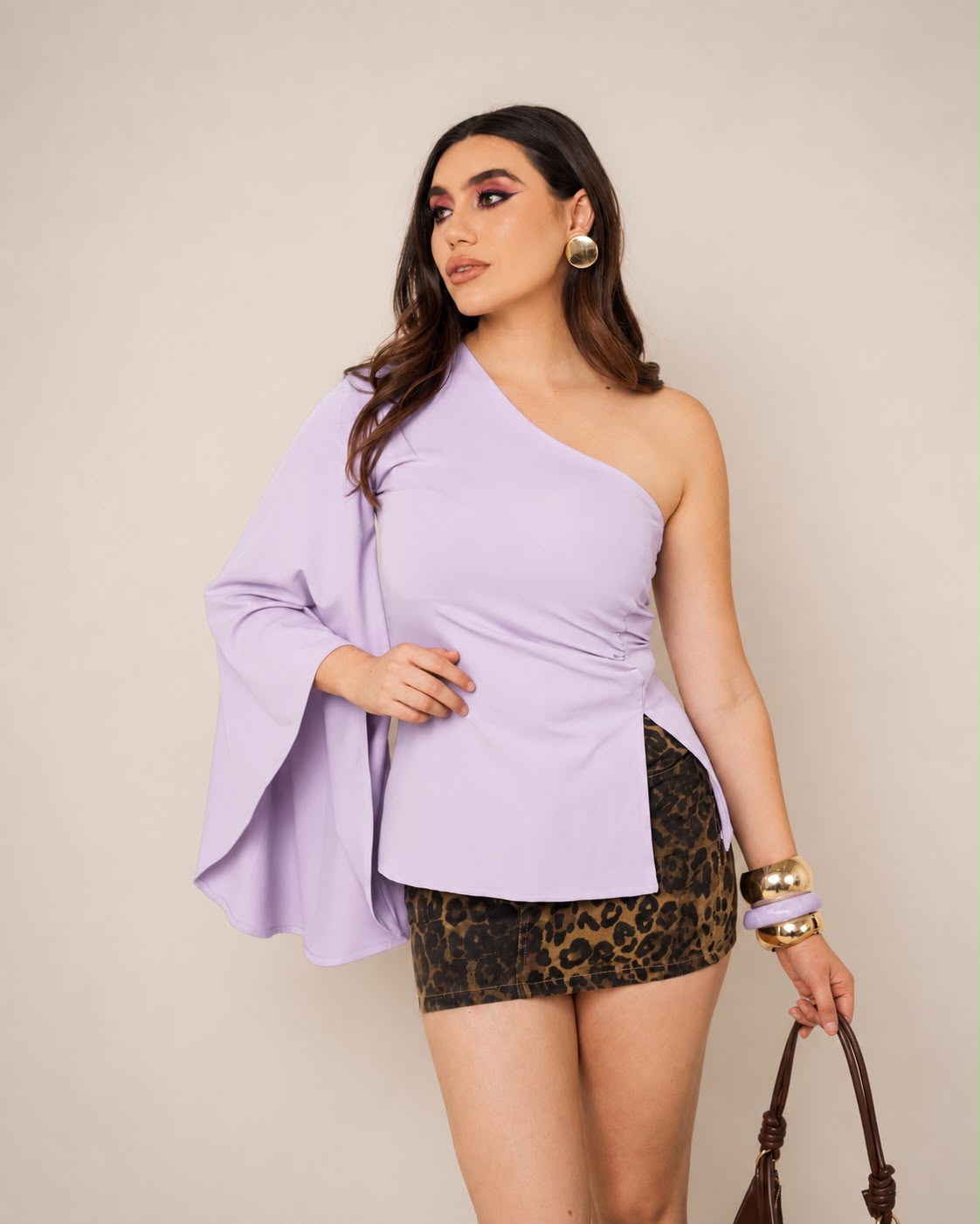 Blusa una manga 4554